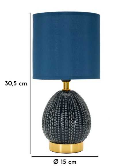 LAMPADA DA COMODINO FLAVI BLU CM Ø 15X30,5 - 171299000B