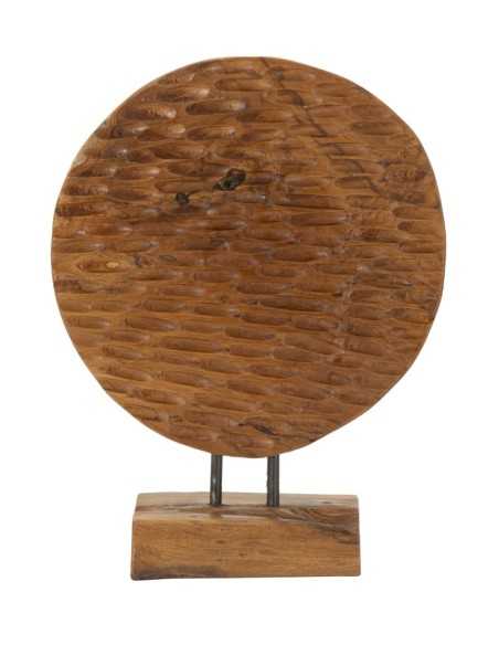 Scultura Coin In Teak Riciclato Cm 30x15,5x40 (pezzi Unici - Non Rip. In Serie) - 0119580000