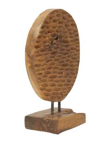 Scultura Coin In Teak Riciclato Cm 30x15,5x40 (pezzi Unici - Non Rip. In Serie) - 0119580000
