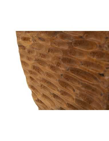 Scultura Coin In Teak Riciclato Cm 30x15,5x40 (pezzi Unici - Non Rip. In Serie) - 0119580000