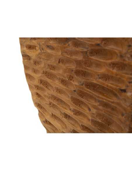 Scultura Coin In Teak Riciclato Cm 30x15,5x40 (pezzi Unici - Non Rip. In Serie) - 0119580000
