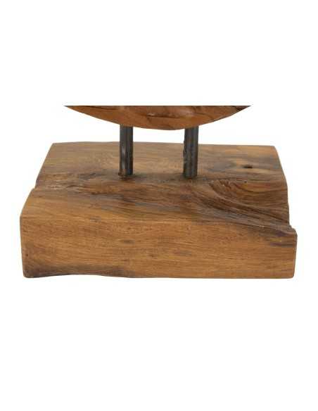 Scultura Coin In Teak Riciclato Cm 30x15,5x40 (pezzi Unici - Non Rip. In Serie) - 0119580000