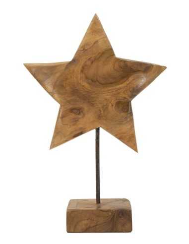 Scultura Stella In Teak Riciclato Cm 28x12x42 (pezzi Unici - Non Rip. In Serie) - 0119660000