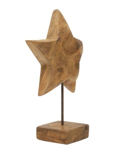 Scultura Stella In Teak Riciclato Cm 28x12x42 (pezzi Unici - Non Rip. In Serie) - 0119660000 2