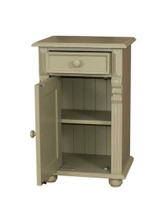 Comodino legno shabby chic anta e cassetto MS039 2