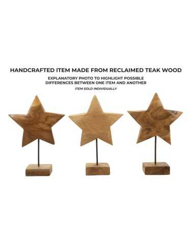Scultura Stella In Teak Riciclato Cm 28x12x42 (pezzi Unici - Non Rip. In Serie) - 0119660000
