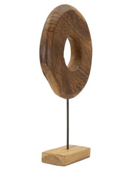 Scultura Dorat In Teak Riciclato Cm 35x10x58 (pezzi Unici - Non Rip. In Serie) - 0119680001