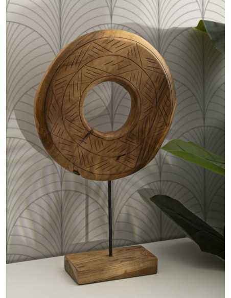 Scultura Dorat In Teak Riciclato Cm 35x10x58 (pezzi Unici - Non Rip. In Serie) - 0119680001