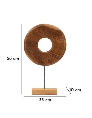 Scultura Dorat In Teak Riciclato Cm 35x10x58 (pezzi Unici - Non Rip. In Serie) - 0119680001