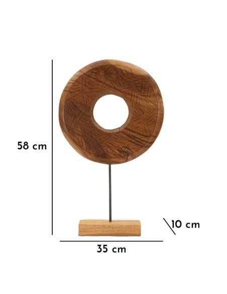 Scultura Dorat In Teak Riciclato Cm 35x10x58 (pezzi Unici - Non Rip. In Serie) - 0119680001