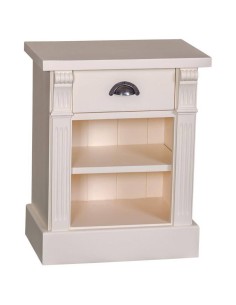 Comodino shabby con ripiano e cassetto MS428