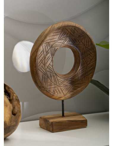 Scultura Dorat In Teak Riciclato Cm 28x10x38 (pezzi Unici - Non Rip. In Serie) - 0119680002