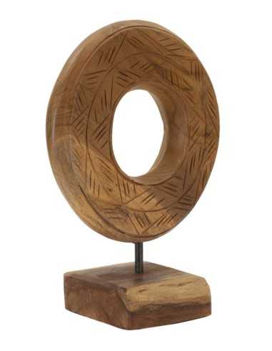Scultura Dorat In Teak Ric. Cm 20x10x28 (pezzi Unici - Non Rip. In Serie) - 0119680003