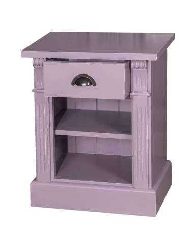 Comodino shabby con ripiano e cassetto MS428