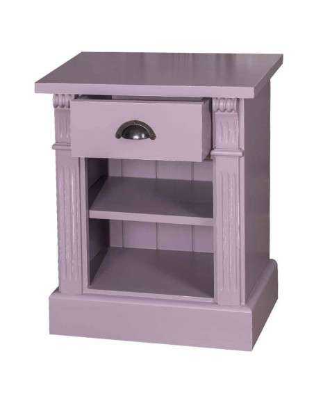 Comodino shabby con ripiano e cassetto MS428