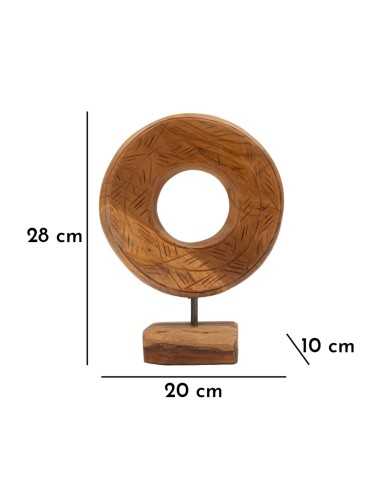 Scultura Dorat In Teak Ric. Cm 20x10x28 (pezzi Unici - Non Rip. In Serie) - 0119680003