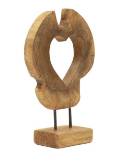 Scultura Hasi In Teak Riciclato Cm 28x10x38 (pezzi Unici - Non Rip. In Serie) - 0119700001 2
