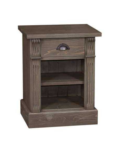 Comodino shabby con ripiano e cassetto MS428