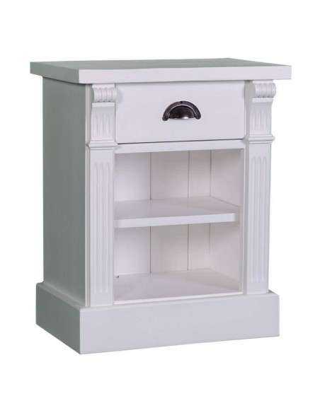 Comodino shabby con ripiano e cassetto MS428