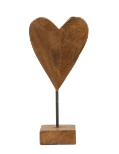 Scultura Cuore In Teak Ric. Cm 15x10x35 (pezzi Unici - Non Rip. In Serie) - 0119710001