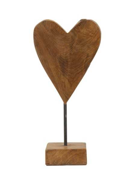 Scultura Cuore In Teak Ric. Cm 15x10x35 (pezzi Unici - Non Rip. In Serie) - 0119710001