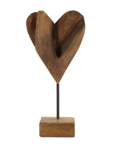 Scultura Cuore In Teak Ric. Cm 15x10x35 (pezzi Unici - Non Rip. In Serie) - 0119710001