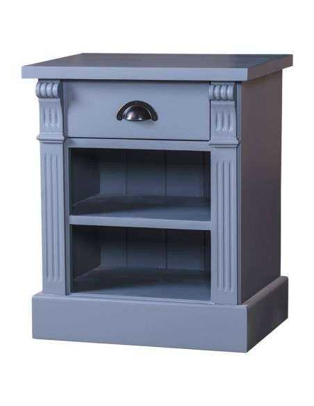 Comodino shabby con ripiano e cassetto MS428