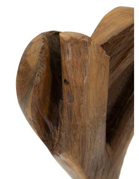 Scultura Cuore In Teak Ric. Cm 15x10x35 (pezzi Unici - Non Rip. In Serie) - 0119710001