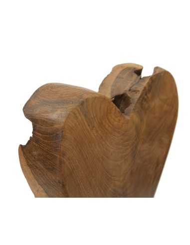 Scultura Cuore In Teak Ric. Cm 15x10x35 (pezzi Unici - Non Rip. In Serie) - 0119710001