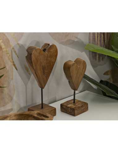 Scultura Cuore In Teak Ric. Cm 15x10x35 (pezzi Unici - Non Rip. In Serie) - 0119710001