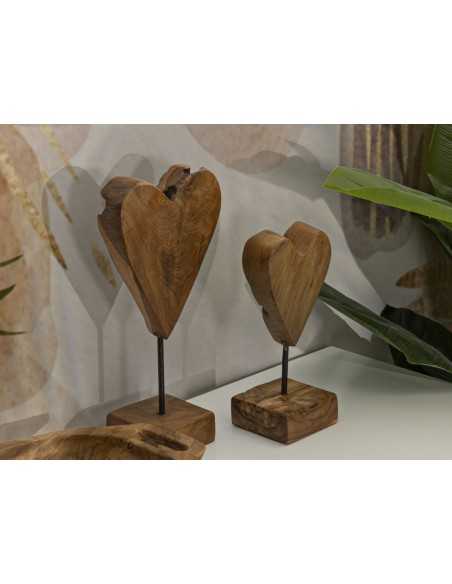 Scultura Cuore In Teak Ric. Cm 15x10x35 (pezzi Unici - Non Rip. In Serie) - 0119710001
