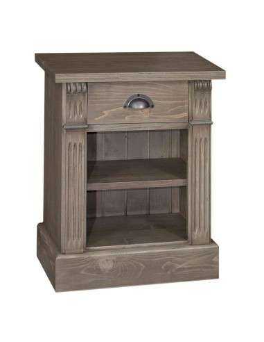 Comodino shabby con ripiano e cassetto MS428