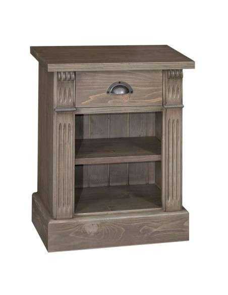 Comodino shabby con ripiano e cassetto MS428