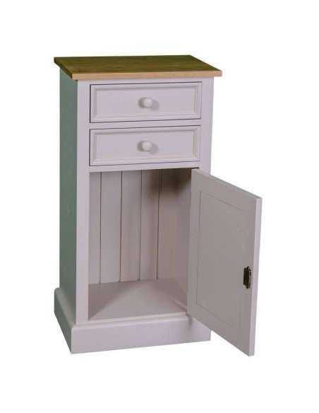 Comodino doppio cassetto e anta - legno colorato MS108