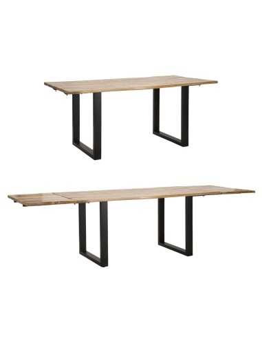 Tavolo Da Pranzo Edge All. Cm 180x90x77-lunghezza Totale 280 (legno Di Mango) - 1426720000