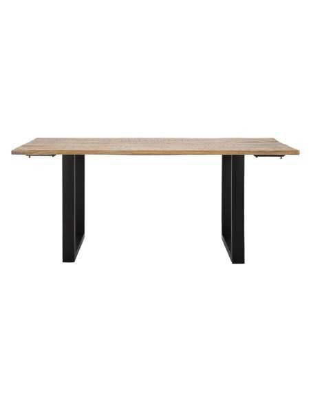 Tavolo Da Pranzo Edge All. Cm 180x90x77-lunghezza Totale 280 (legno Di Mango) - 1426720000