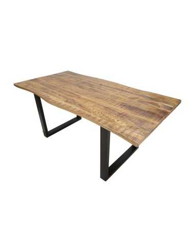 Tavolo Da Pranzo Edge All. Cm 180x90x77-lunghezza Totale 280 (legno Di Mango) - 1426720000