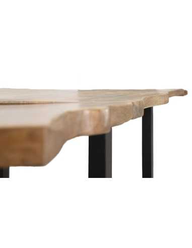 Tavolo Da Pranzo Edge All. Cm 180x90x77-lunghezza Totale 280 (legno Di Mango) - 1426720000