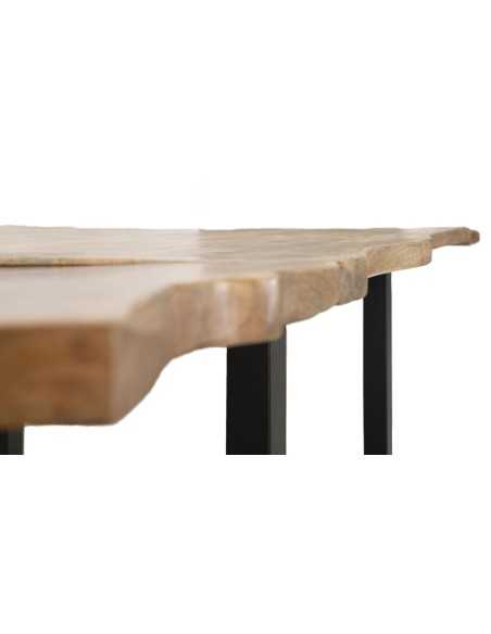 Tavolo Da Pranzo Edge All. Cm 180x90x77-lunghezza Totale 280 (legno Di Mango) - 1426720000