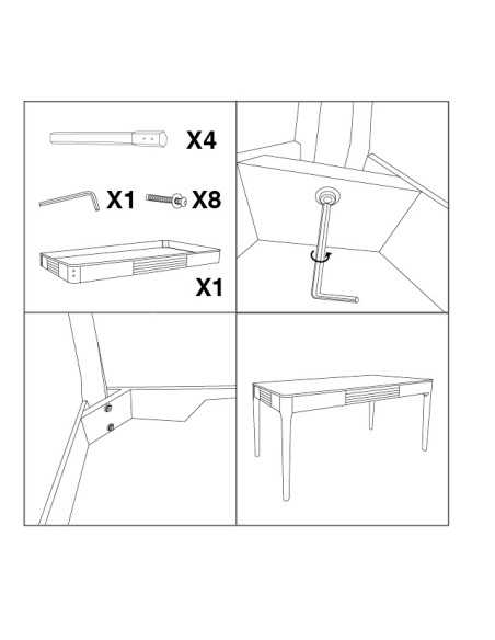 Tavolo Da Pranzo Matera Cm 180x90x80 - 1427480000