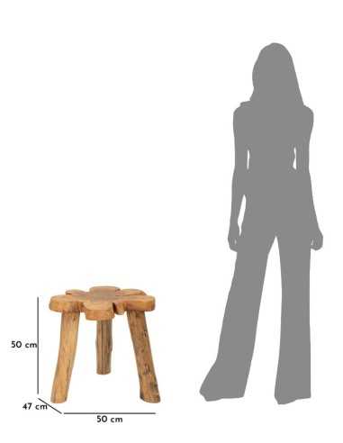 Tavolinetto Bintang In Teak Ric. Cm50x47x50 (pezzi Unici - Non Rip. In Serie) - 1427580000