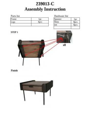 Tavolo Da Caffe' Toronto Cm 60x60x41 - 1427710000