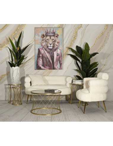 Tavolinetti Noah Gold Set 4 Pz Cm ø 70x45-47x54,5-36x50-28x45 - 142843000G