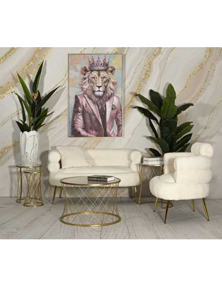 Tavolinetti Noah Gold Set 4 Pz Cm ø 70x45-47x54,5-36x50-28x45 - 142843000G