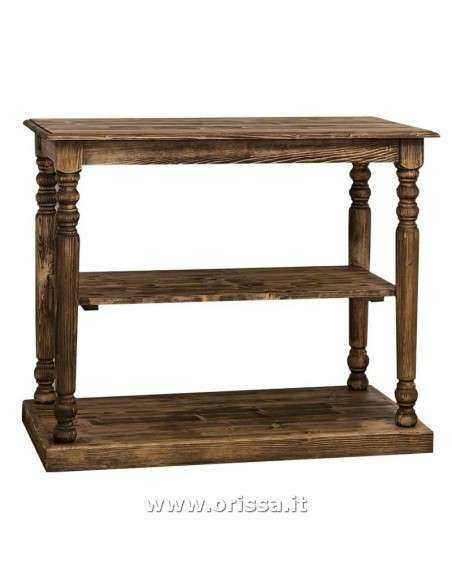 Consolle country gamba tonda colorata o rustica  MS178