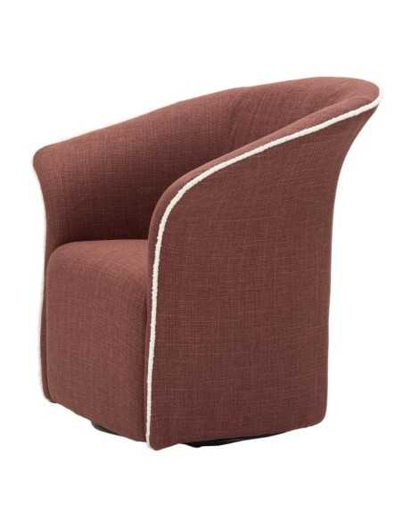 Poltrona Girevole Siena Bordeaux Cm 83,5x66x80 (seduta Altezza Cm 42) - 142866000B