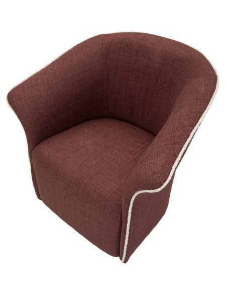 Poltrona Girevole Siena Bordeaux Cm 83,5x66x80 (seduta Altezza Cm 42) - 142866000B