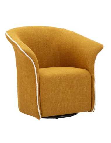 Poltrona Girevole Siena Senape Cm 83,5x66x80 (seduta Altezza Cm 42) - 142866000S
