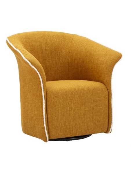 Poltrona Girevole Siena Senape Cm 83,5x66x80 (seduta Altezza Cm 42) - 142866000S
