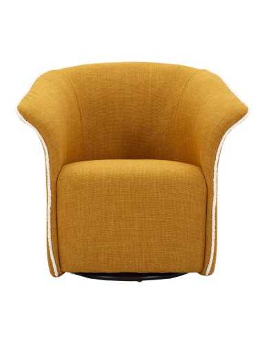Poltrona Girevole Siena Senape Cm 83,5x66x80 (seduta Altezza Cm 42) - 142866000S